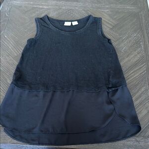 Catherine Malandrino tank top, black, loose, flowy, sheer, chiffon, sleeveless